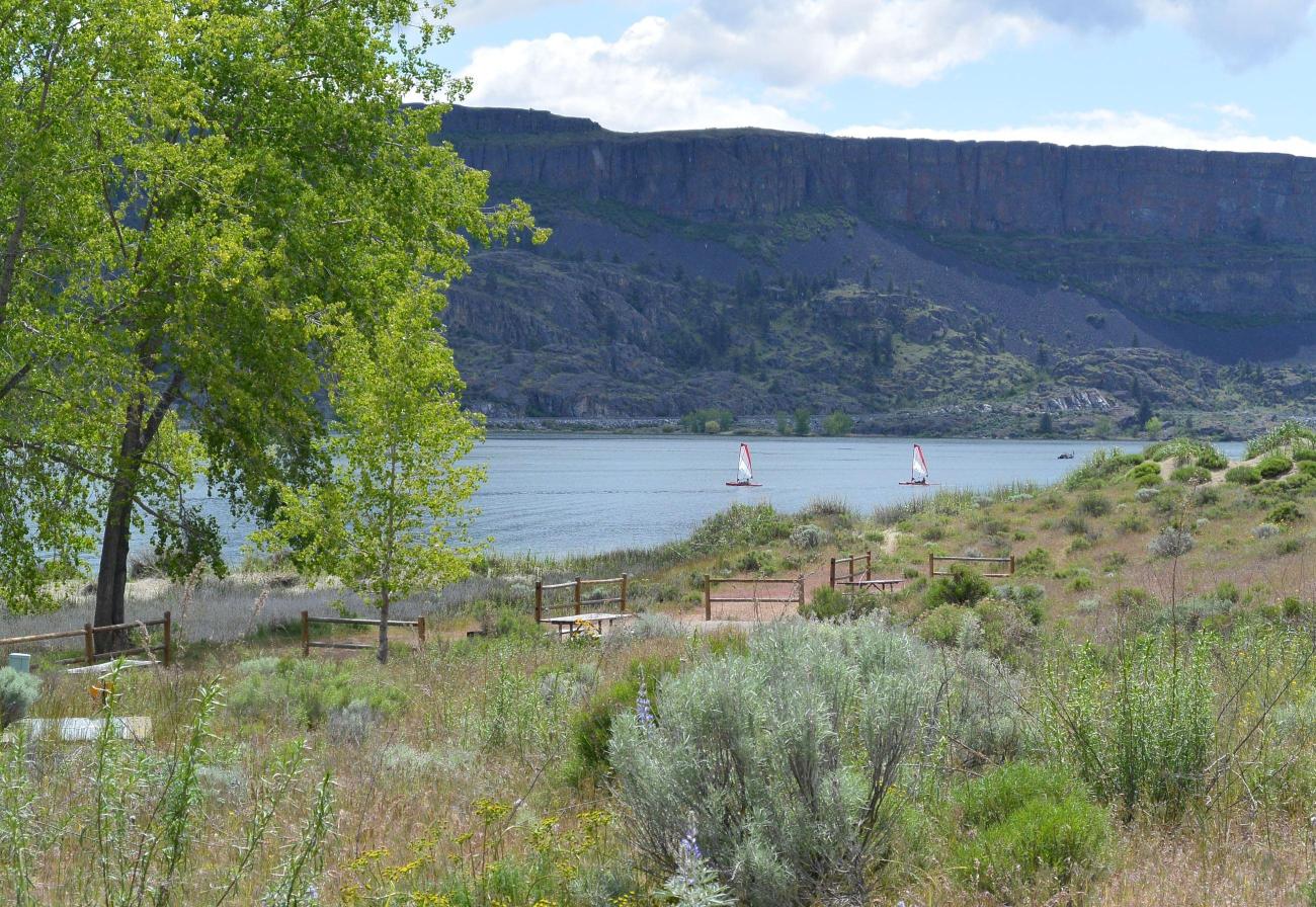 Steamboat Rock day use area in spring